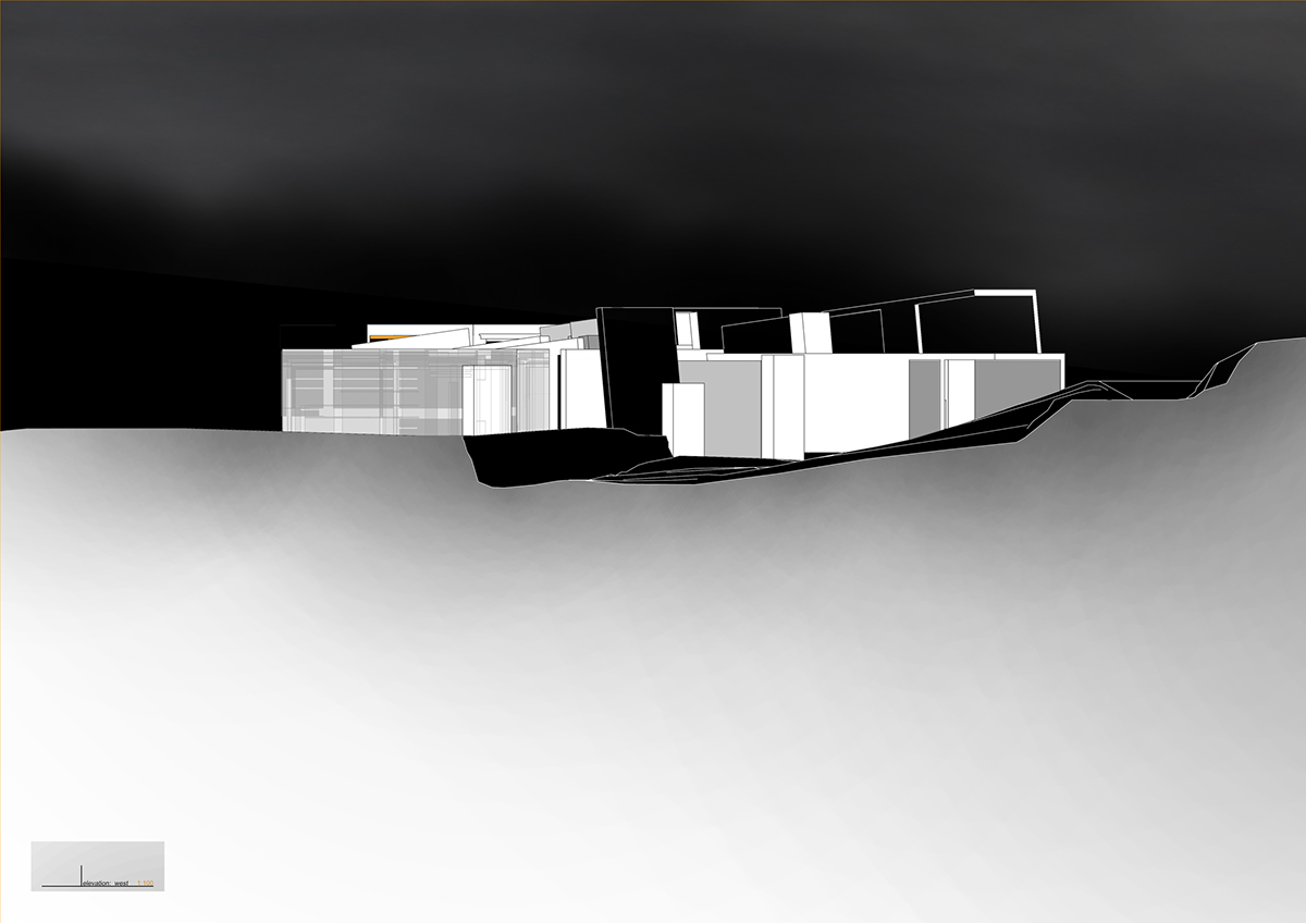 building  architecture multi-dimensions  theoretical Plan section Elevation  render
