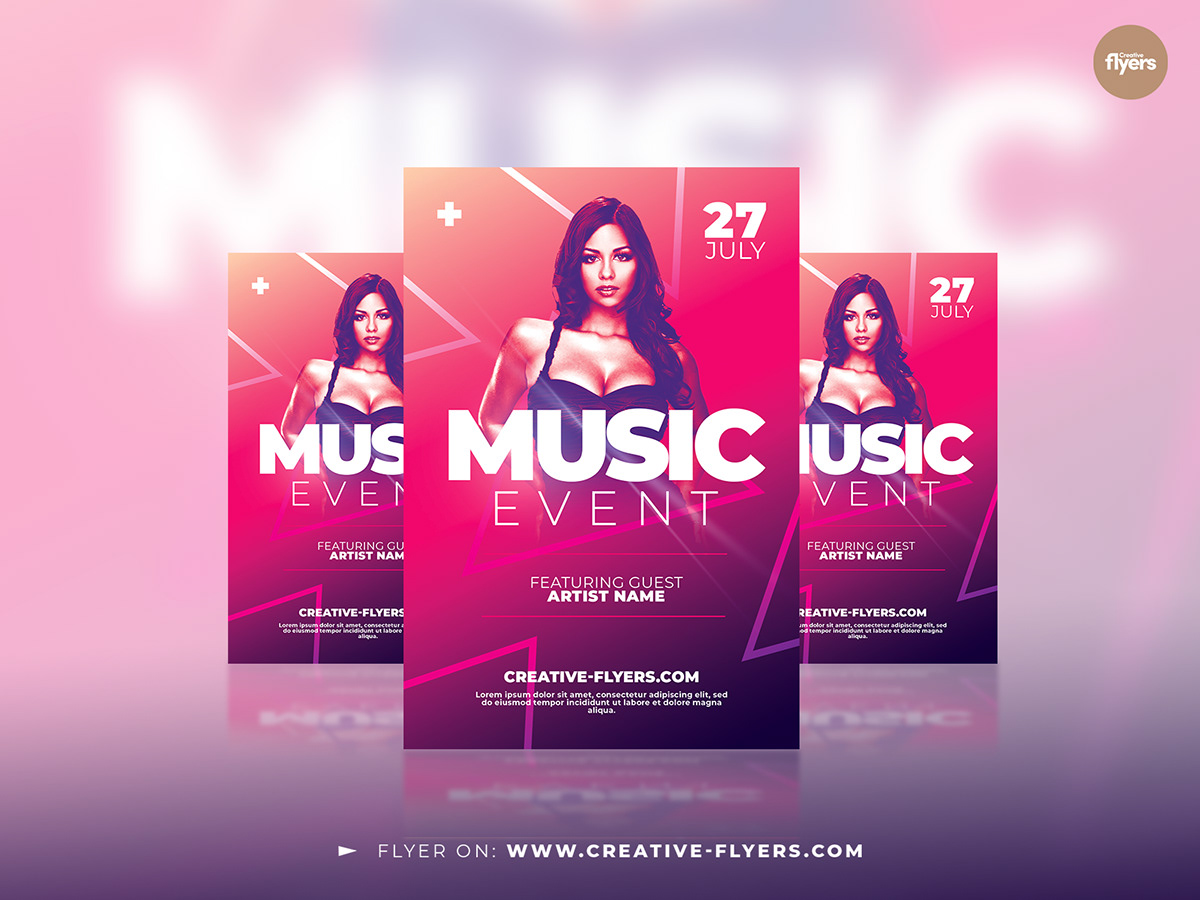 Music Party flyer Template
