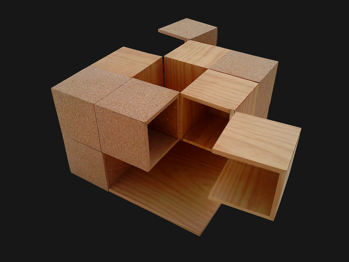 cube prototype furniture cork