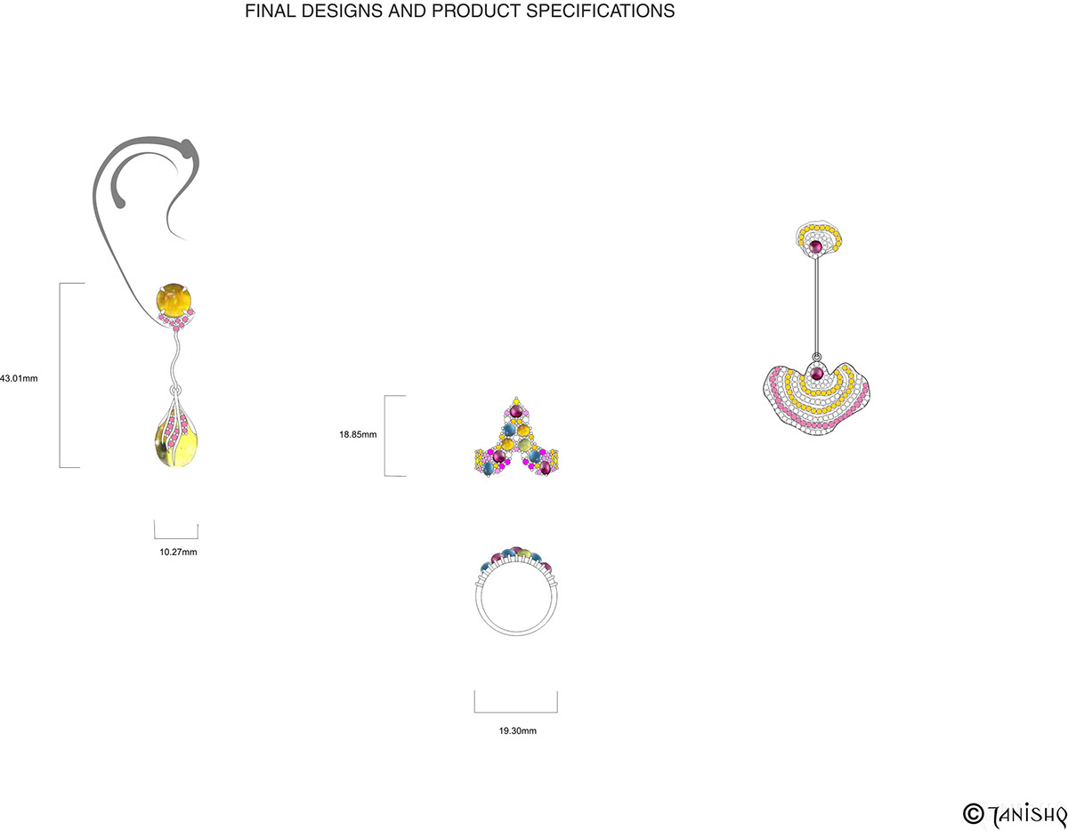 semi precious stones gold modular jewellery fashion jewellery Tanishq