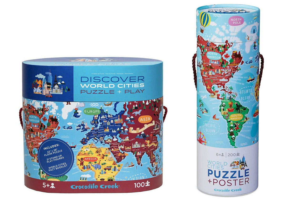 children childrens illustration Geography ILLUSTRATION  kids maps puzzle toy world World Map