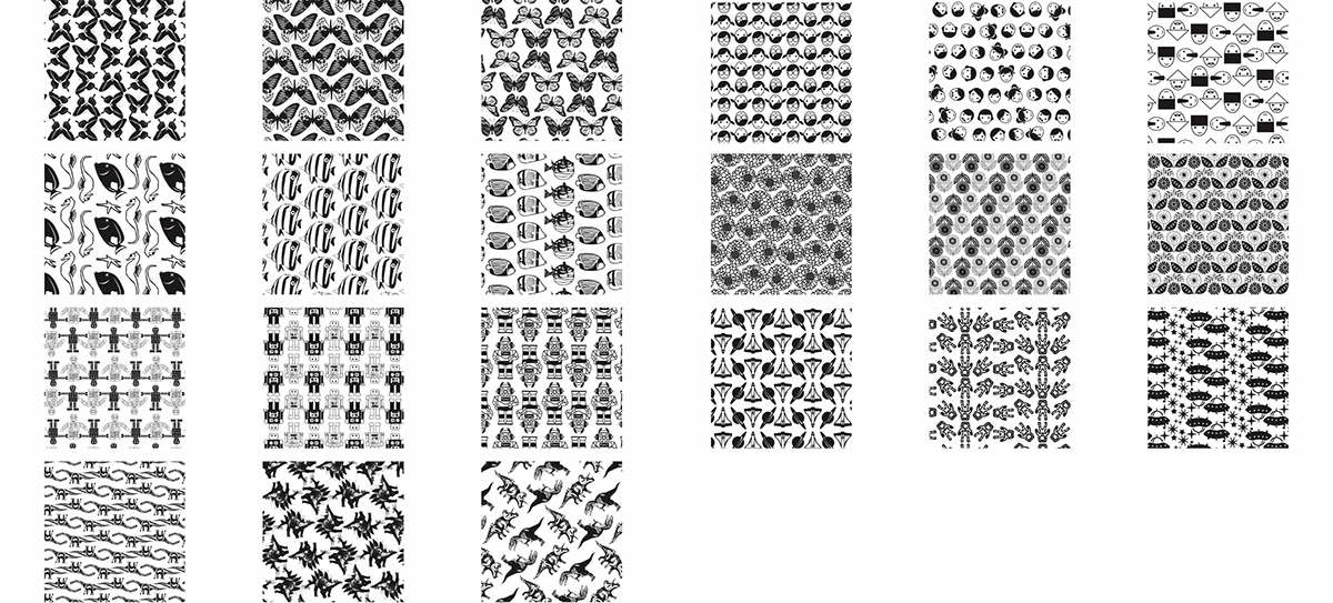 baby pattern black and white baby products contrast pattern design  product design  graphic design 