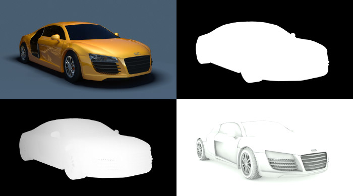 3D  modelling  texturing  render  Rendering  automotive Audi R8 car  3d model  wireframe   alpha  occlusion