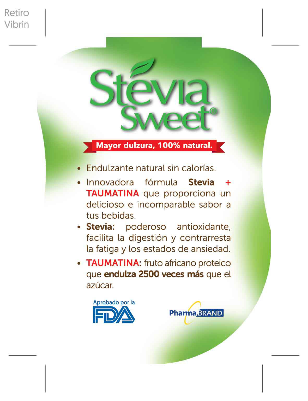 stevia taumatina natural colibri sweet azucar gaby diaz endulzante calorias sin calorias NUEVO