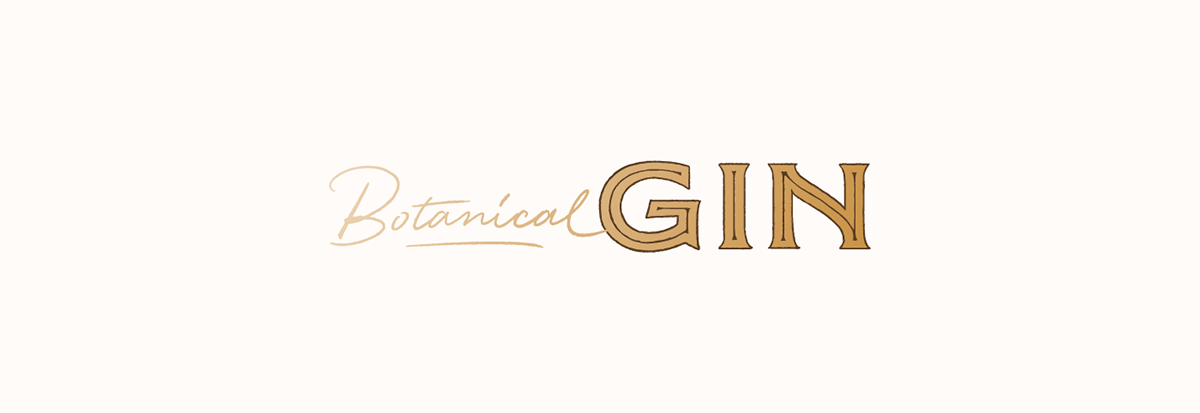 branding  Calligraphy   gin ILLUSTRATION  lettering Packaging botanical engrave hat terrarium