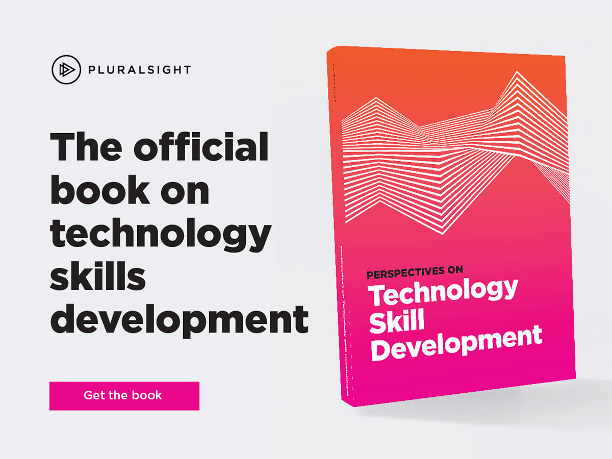 book design colorful graphic design  inspiration pluralsight publication design Tech skill development Tech Skills typography  