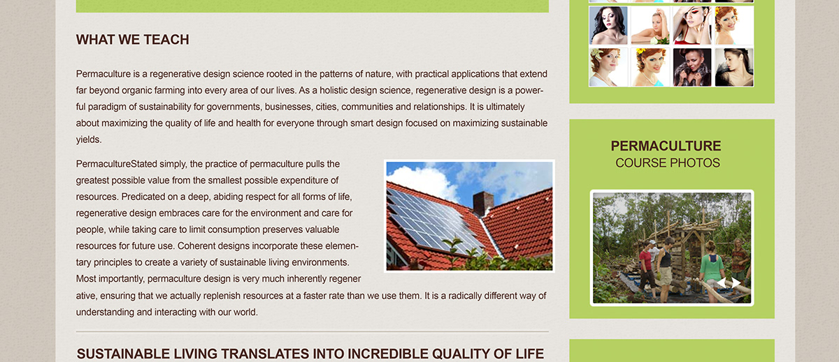 Website natural earth regenerative Leadership institute green Nature