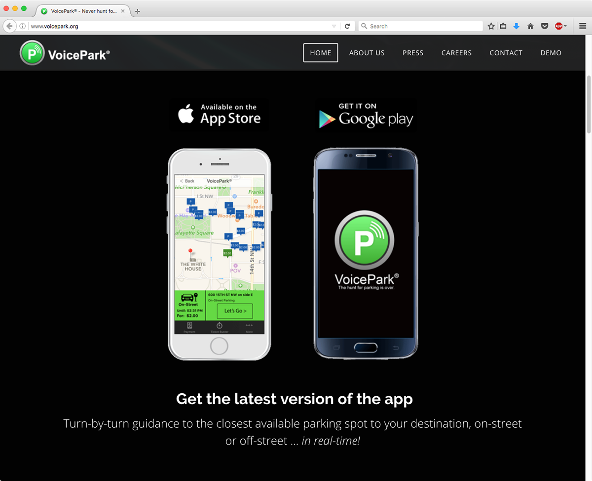 VoicePark parking IoT ux UI branding  mobile presentation design testing