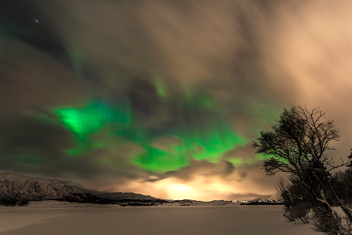 aurora norway Lofotes Landscape Northern Lights
