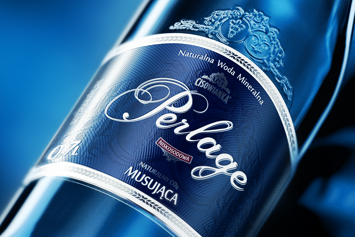 "damian misiura" bottle water blue glass package light HDR Light Studio cisowianka perlage CGI modo 3D