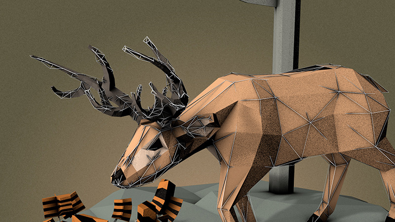 Adobe Portfolio venado gift deer cinema 4d abstract Love 3D
