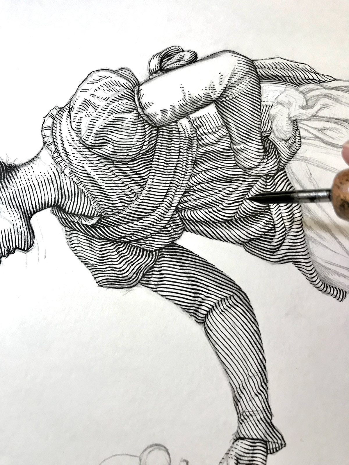 artist artwork Drawing  engraved engraving ILLUSTRATION  ink line art pen pen and ink