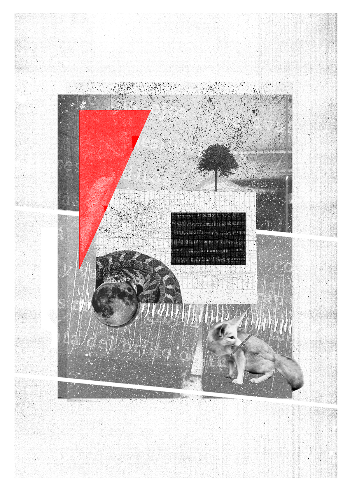 collage photomontage Fotomontaje DIY fanzine noise texture halftone ripped photocopy