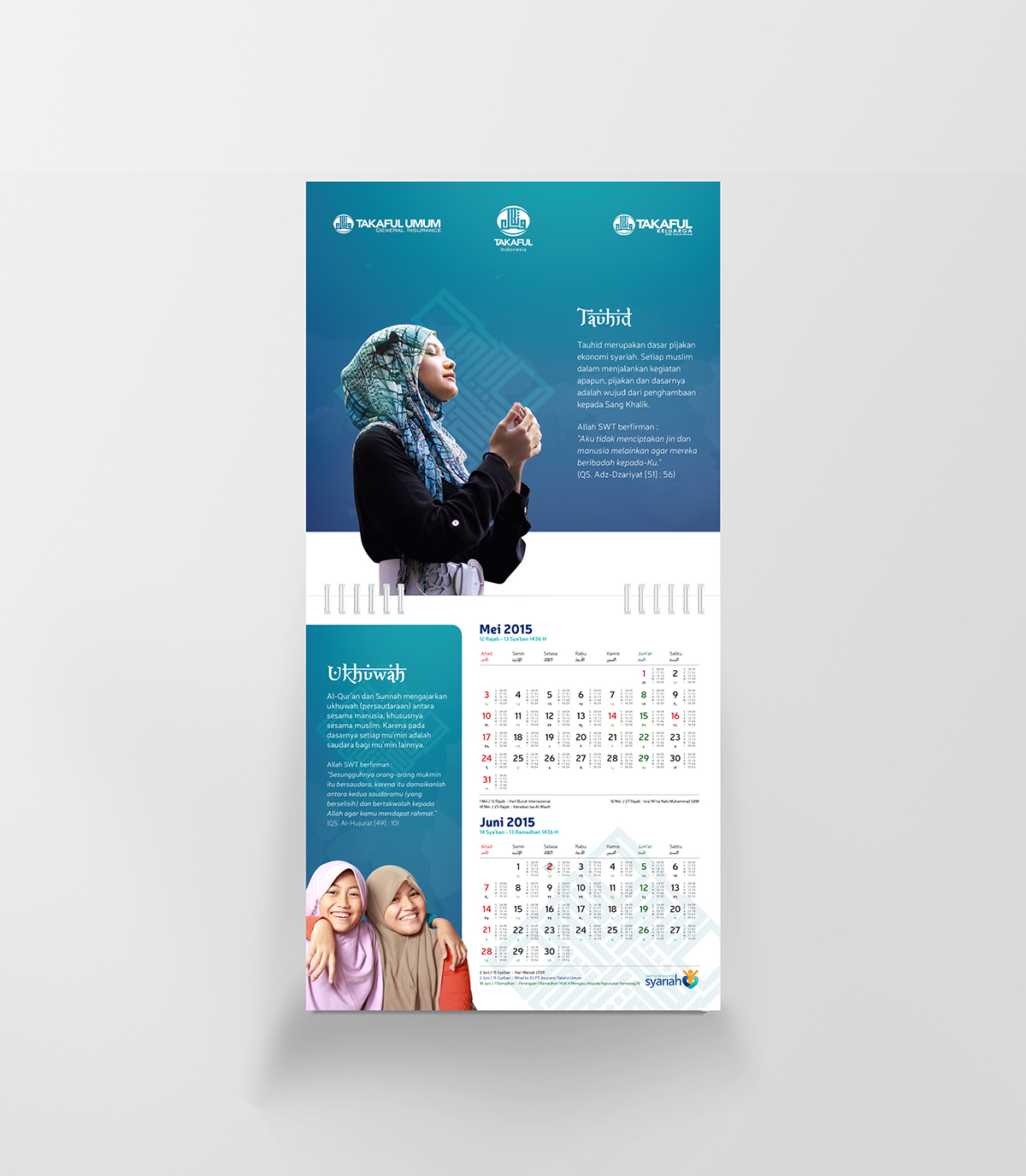2015 Calendar indonesia insurance calendar islamic calendar creative