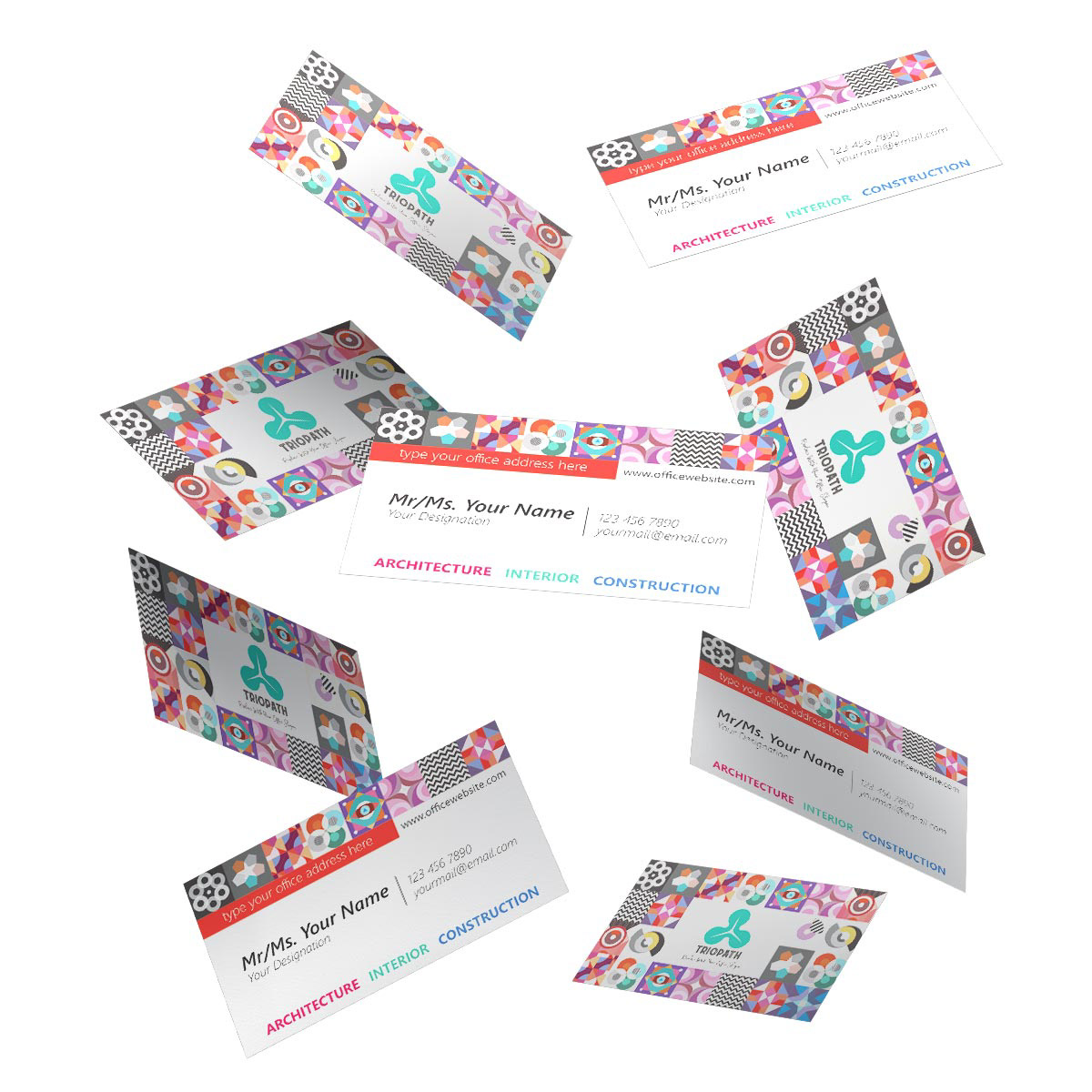 business card Business card design modern abstract design brand identity marketing   psd psd template tempalte