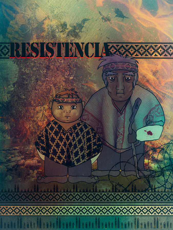 resistencia mapuche afiche movie poster