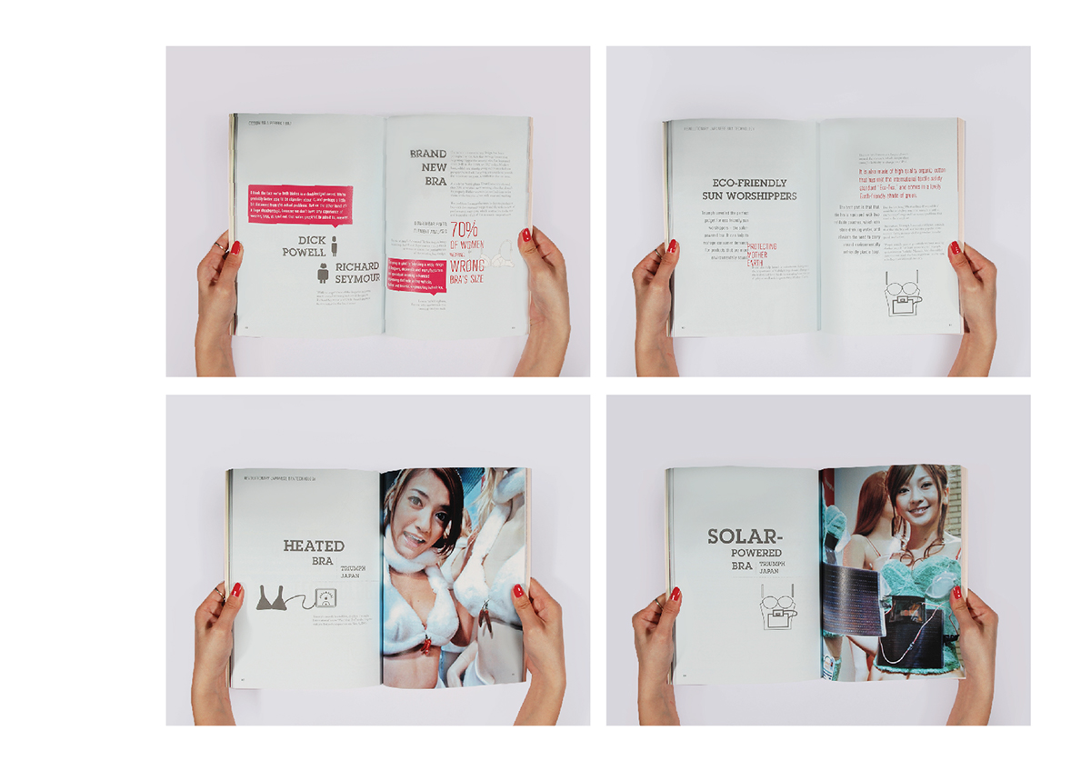 publication bra book Layout graphic design print information infographics pattern