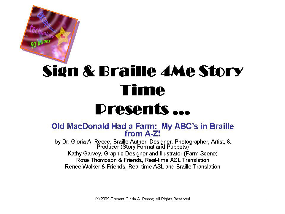 Braille american sign language asl ABCs Technology