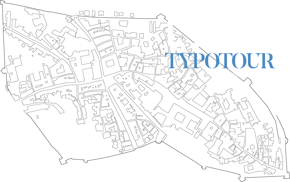typography   typo tour urbino Italy Bookbinding thesis lettering City Tour tipografia