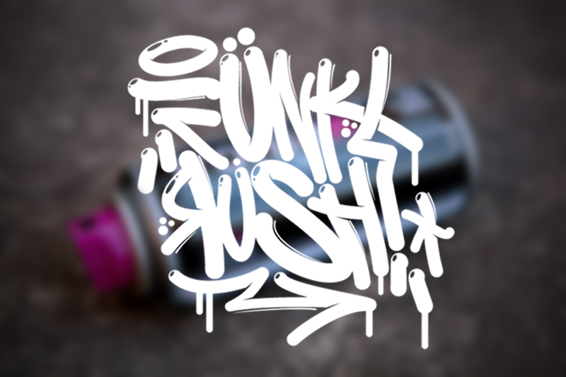 funkrush Boner t-shirt design Custom dog Freelance commission spray paint Marker drips Street art
