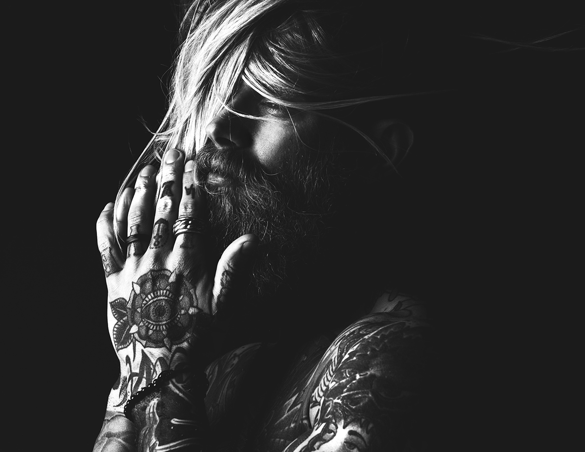 tattoo ink beard dark epic hands gothic portrait edgy viking