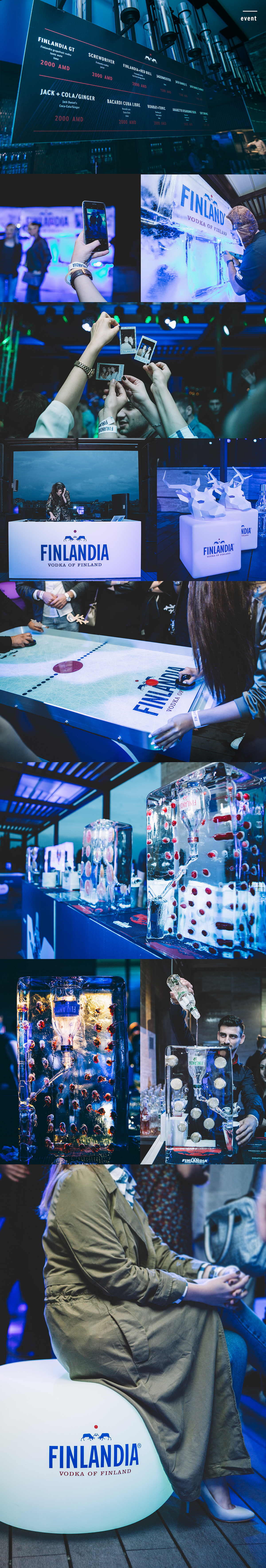 Finlandia Vodka Finlandia vodka event Finlandia Finlandia event branding Finlandia communication campagin creative event concept MARog creative agency Armenia Yerevan