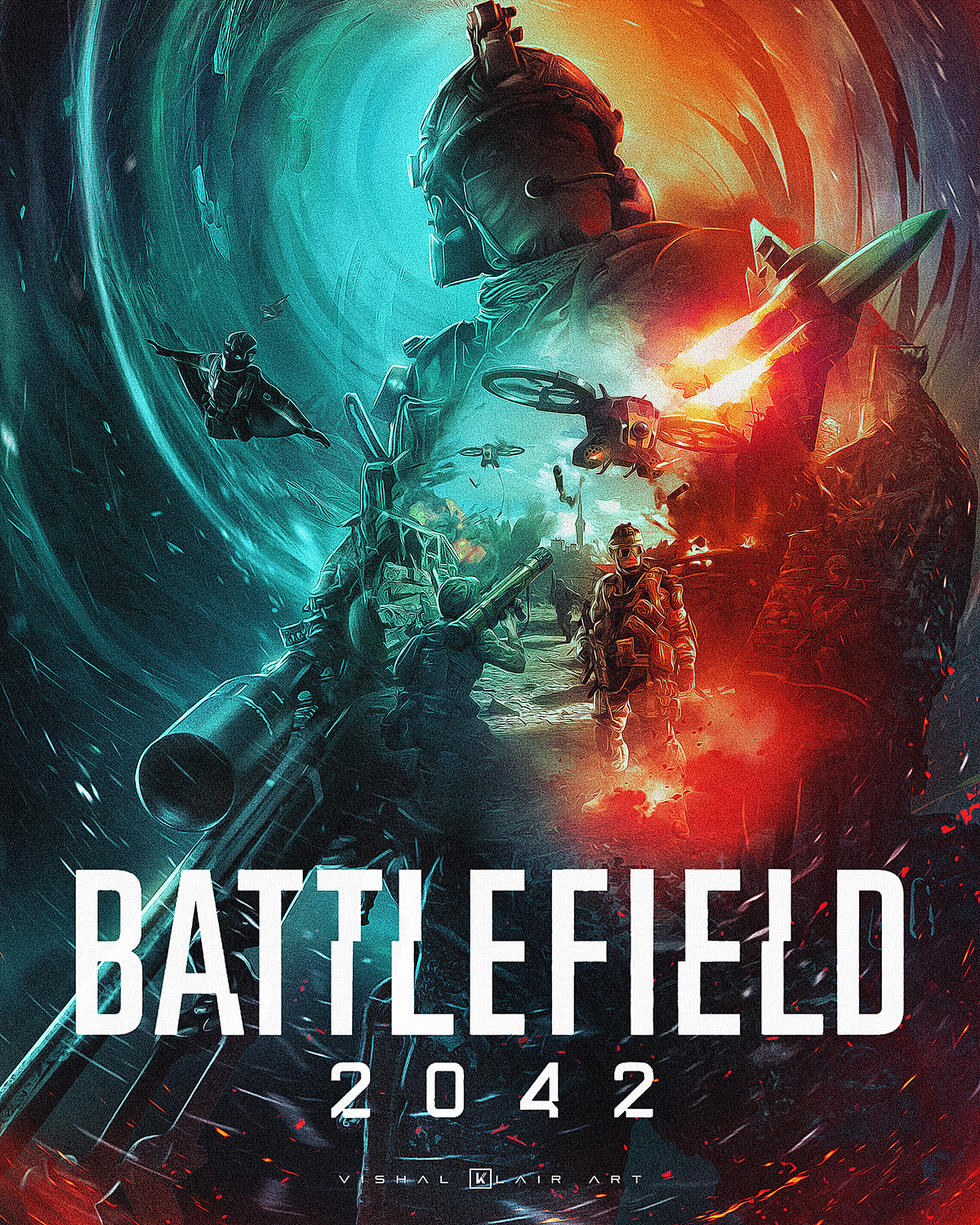 battlefiled Digital Art  Games graphic design  movie poster poster