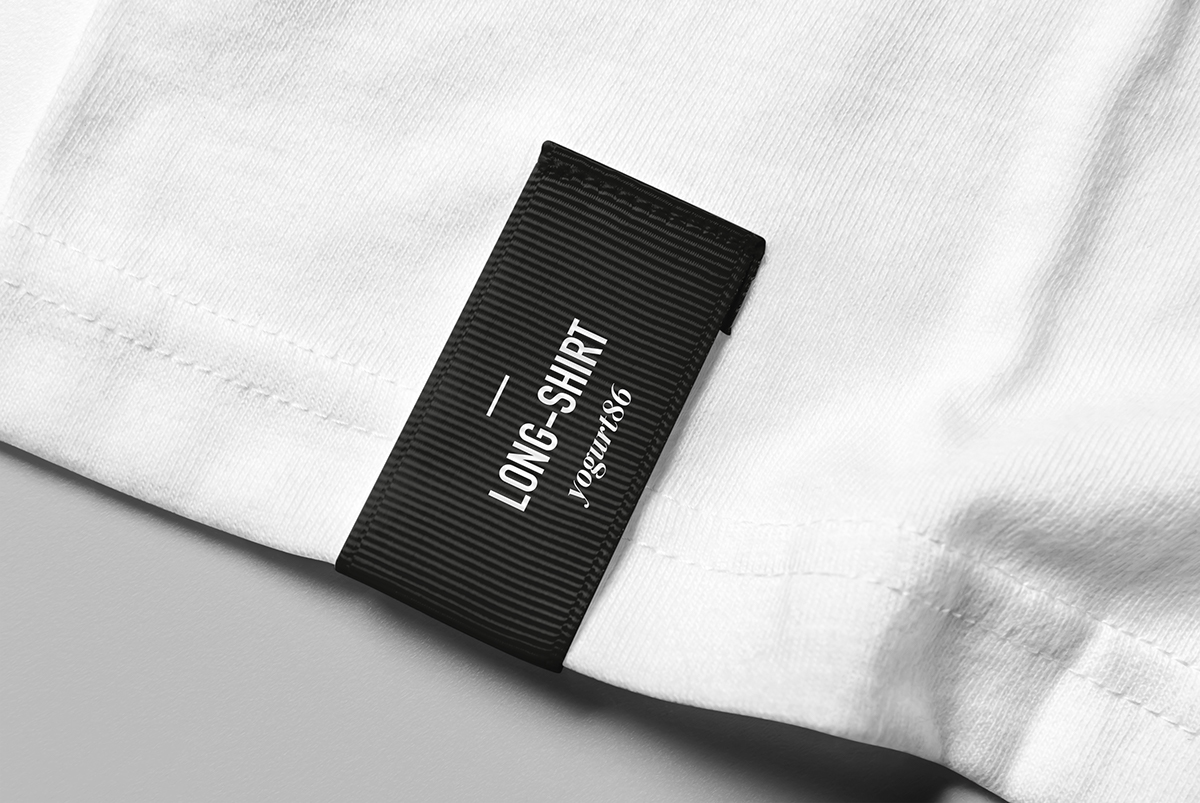 brand female Label logo long male man mock mock-up mock-ups preview Mockup shirt t-shirt sleeve