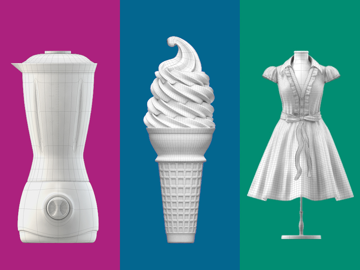 3D blender ice cream dress vestido sorvete amello modo news
