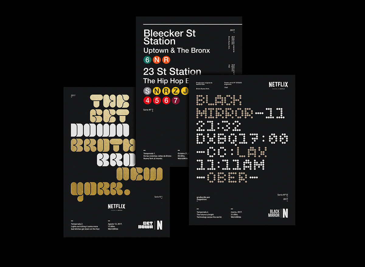 Netflix poster graphic design series marvel print Typeface typography   hiphop