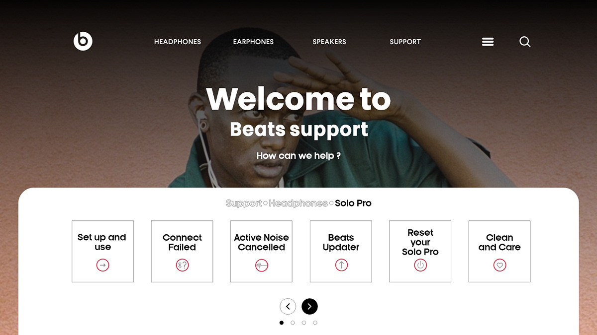 beats beatsbydre concept headphones homepage Web Webdesign