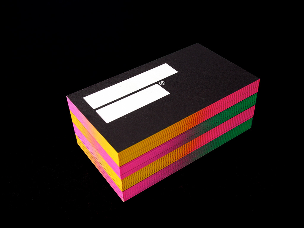 IS Creative Studio Business Cards neon gradient airbrush