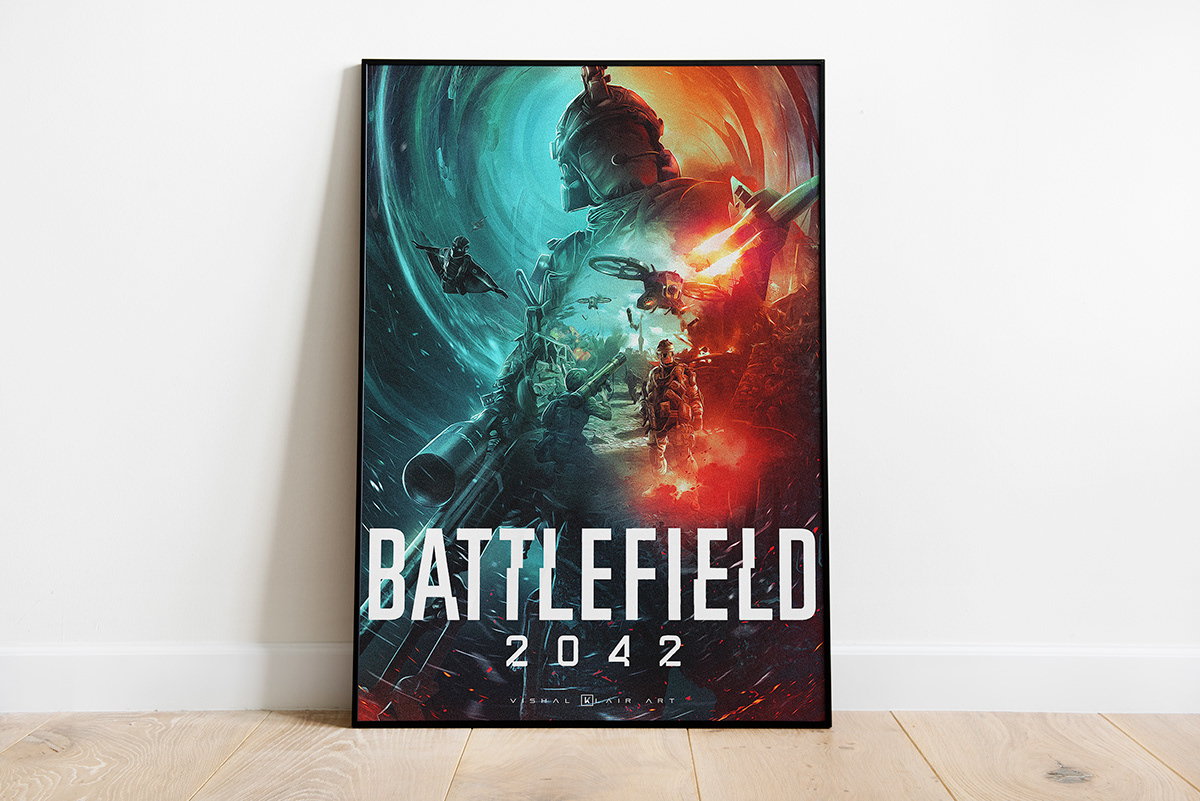 battlefiled Digital Art  Games graphic design  movie poster poster