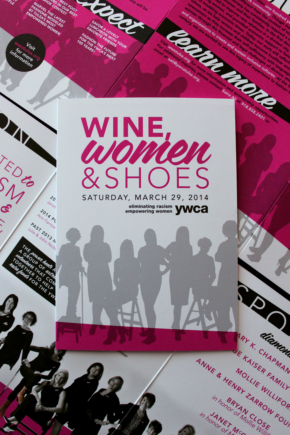 wine women shoes WWS Event Design Event Branding women wine Event ywca fashion event