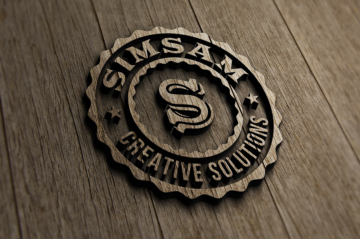 3D realistic photorealistic mock-up Mockup presentation Display effect corporate identity template showcase badge shapes texts