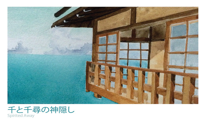 watercolor Ghibli Spirited Away ILLUSTRATION 