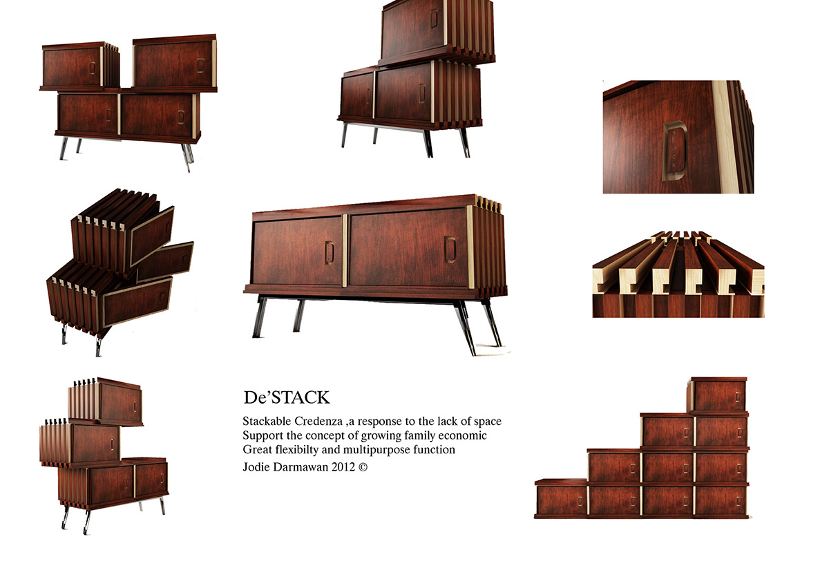 credenza small space furniture cherry wood