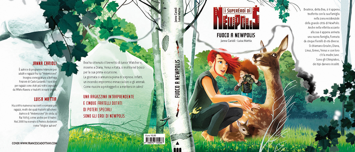 Book Cover Design superheroes teens school teen  adventures cove fire book cover