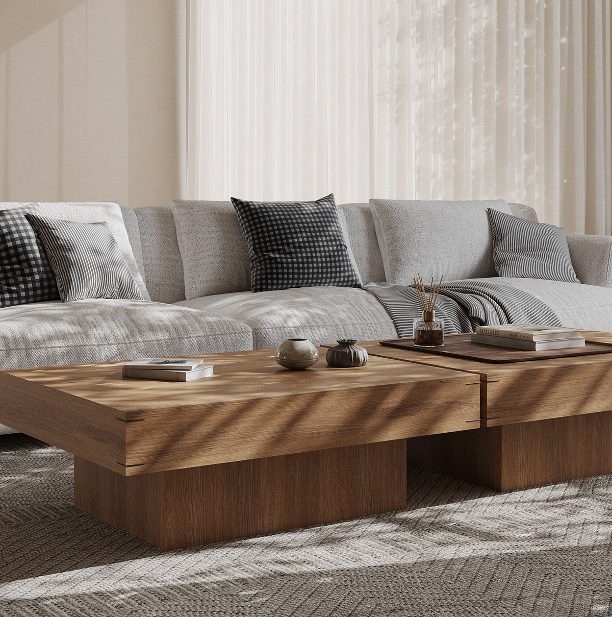 sofa, coffee table, home decoration