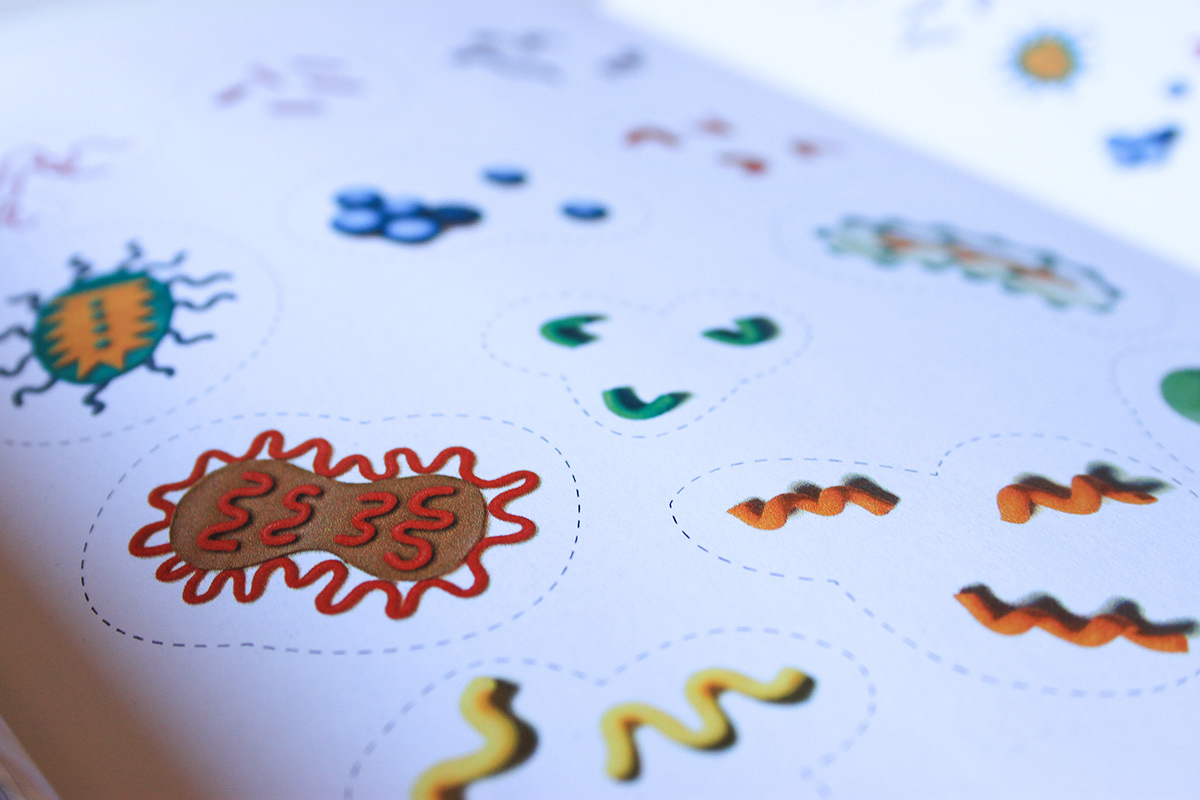 visual book microrganisms handmade Plasticine handcrafts paper cordenons natural evolution book texture