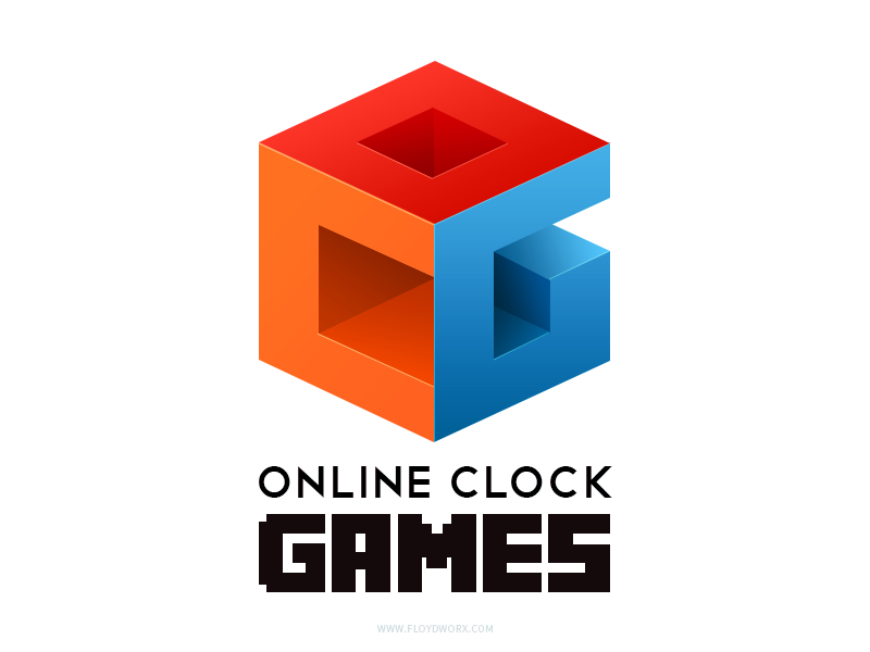 pixel Retro block cube dice vector Games clock online
