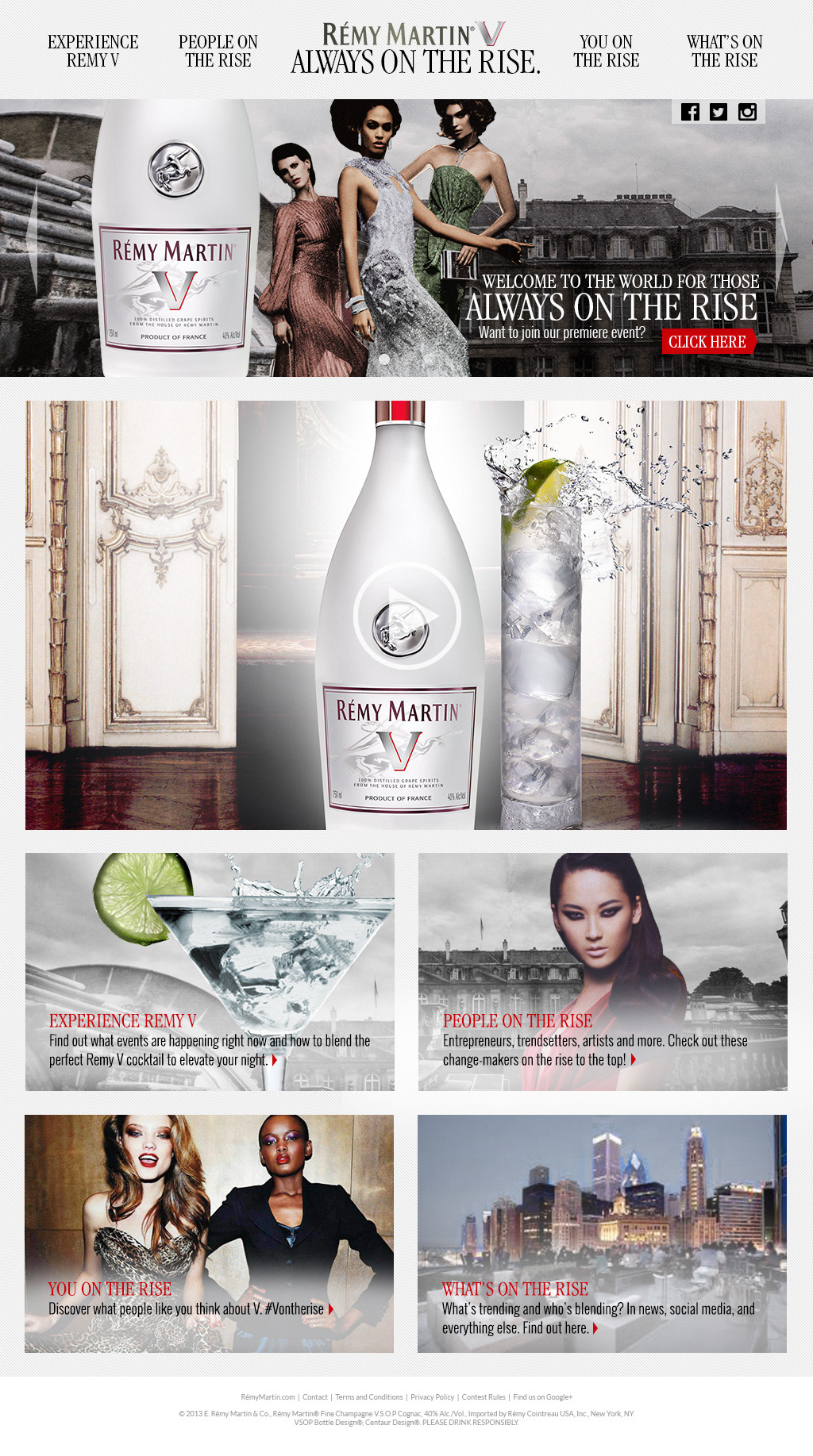 Vodka Website landing page user experience Responsive pitch work integrated marketing   integrated advertising campaign campaign