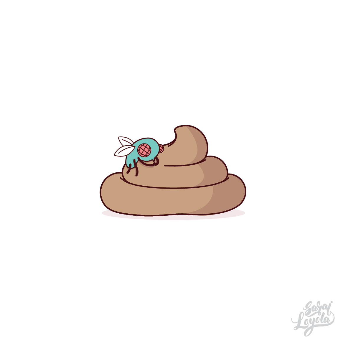 ILLUSTRATION  vector Fly Shit color