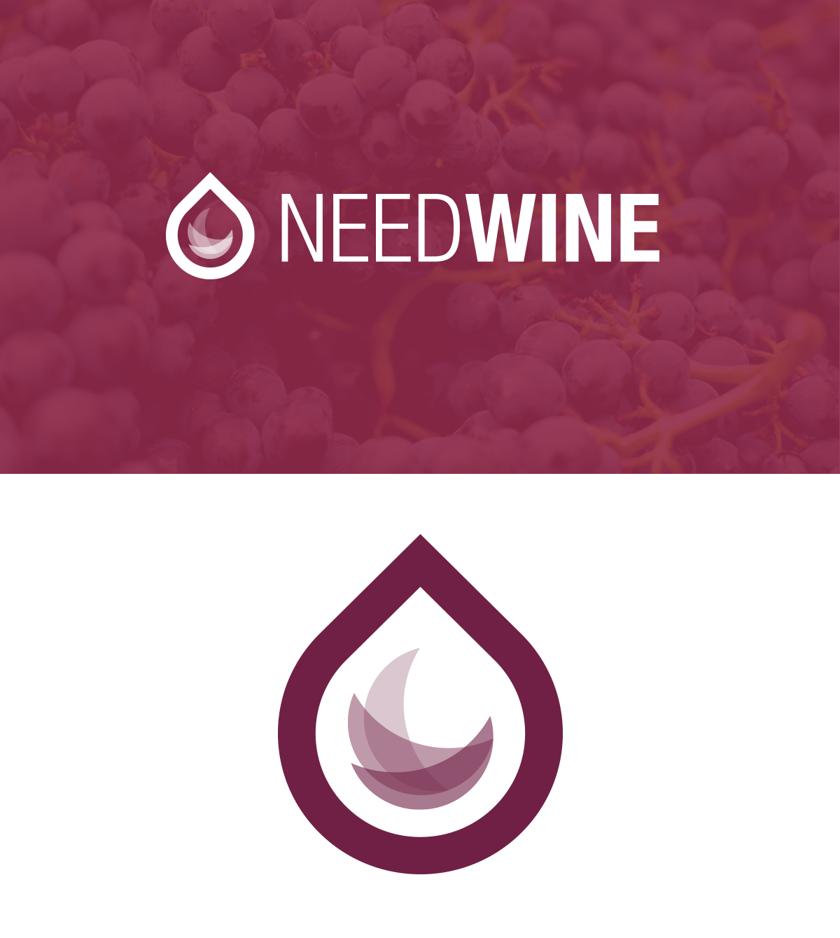 brand wine drop logo Logotype bottle heart