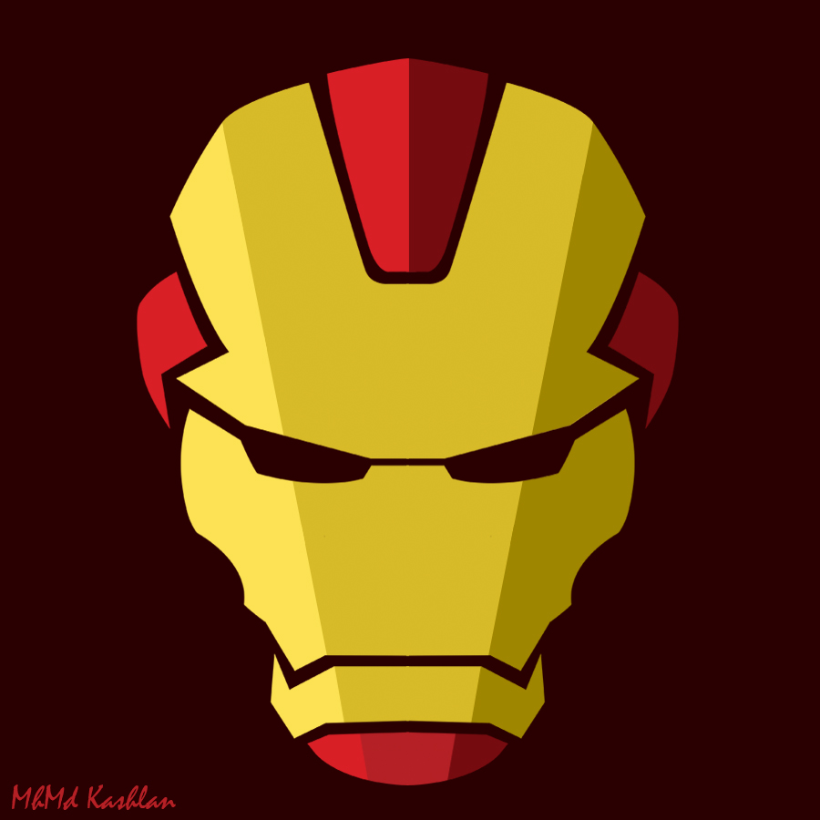 art Illustrator photoshop iron man ironman colors red yellow White marvel