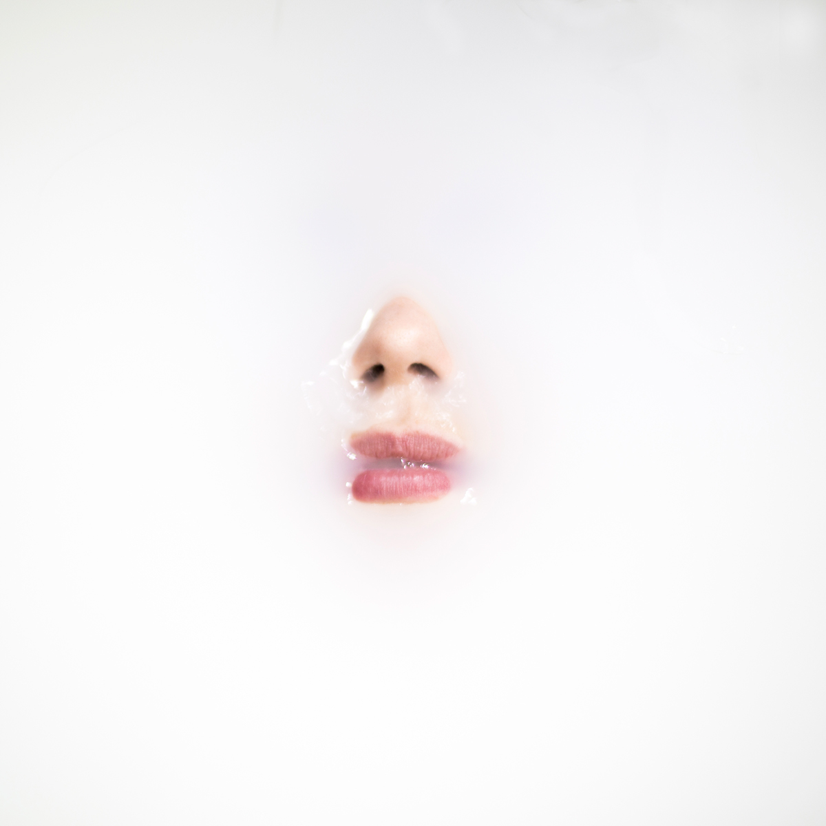 apnea girl portrait milk water nose Mouth White Photography  fine art