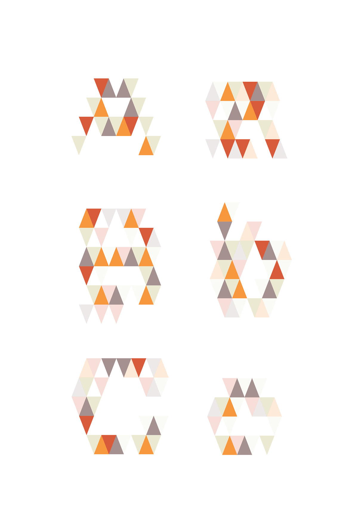 font triangle letter number