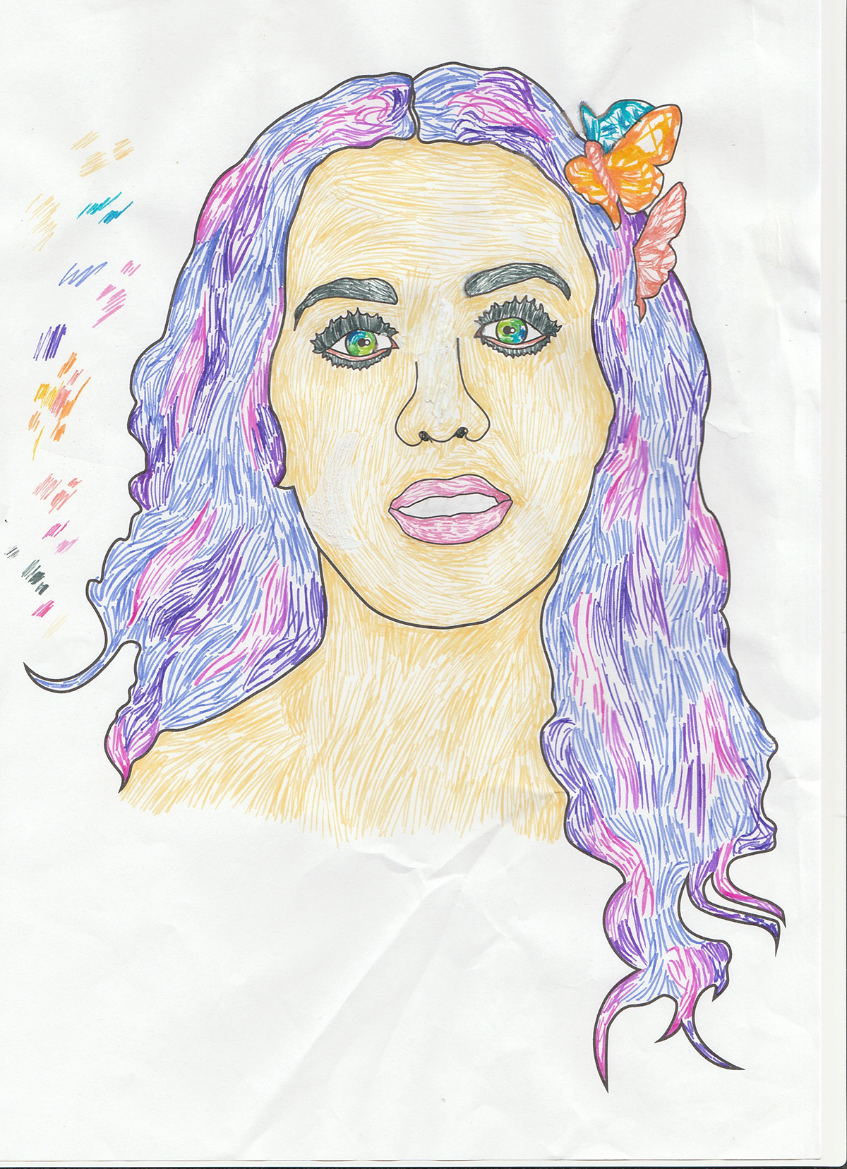 Katy Perry Pop Art pop music pop culture experimental conceptual TRADITIONAL ART felt tip pens portrait bold vibrant vivid Colourful  Daniel Bevis