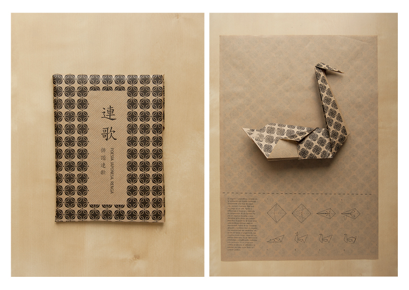 Poetry  japan origami  sashiko encuadernacion Bookbinding craft design poesia