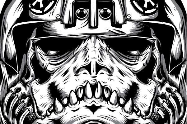 vector Illustrator Starwars stormtrooper Tie Fighter darth vader star wars skull boba fett